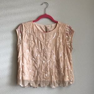 Forever 21 Pink Women’s Sparkle Blouse Top